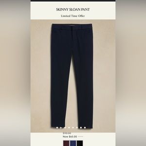 Banana Republic Skinny Sloan Pant Black 10 P Petite